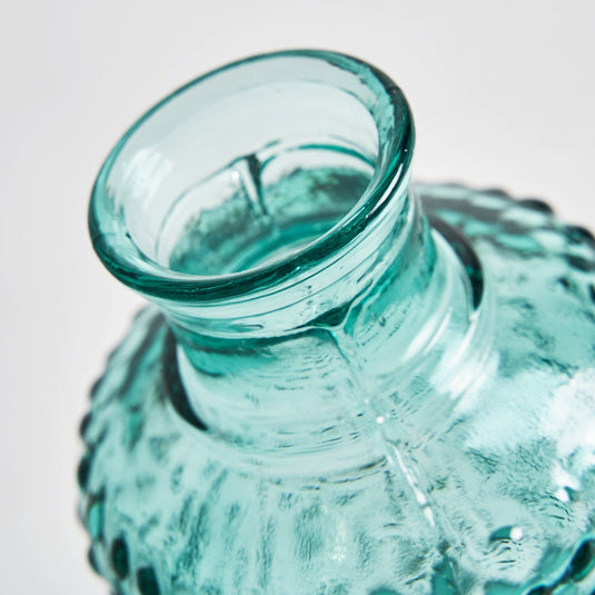 Top view of a Vicalhome decorative glass vase with a beautiful textured design