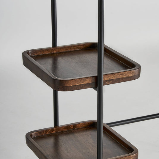 Vicalhome wooden console table with shelves featuring a modern design and sturdy construction